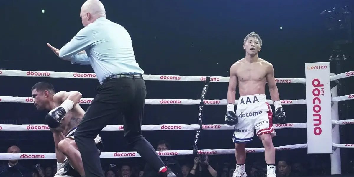 Naoya Inoue vs. Marlon Tapales gkot 10, del 261223 en Tokio unificó corona mundial súpergallo retuvo CMB y OMB y ganó FIB y AMB con réferi Celestino Ruiz