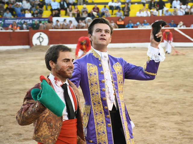 Fauro Aloi triunfador corrida de año nuevo Plaza de Toros Mérida con solitria oreja, del 010124