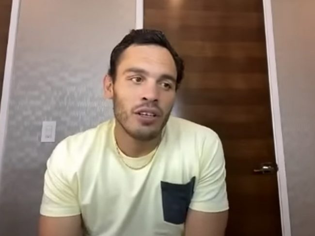Julio César Chávez jr. con cara de drogado