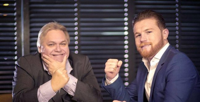 Saúl Canelo Álvarez, con Carlos Bremer