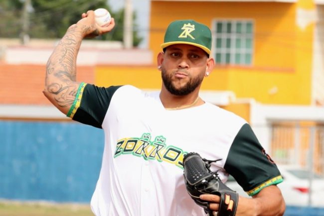 Zorros de Pacabtún vs. Universidad Modelo, 5a semana, 1o de la serie, 4×1, del 120124 en Pacabtún, Henderson Álvarez, abridor y ganador