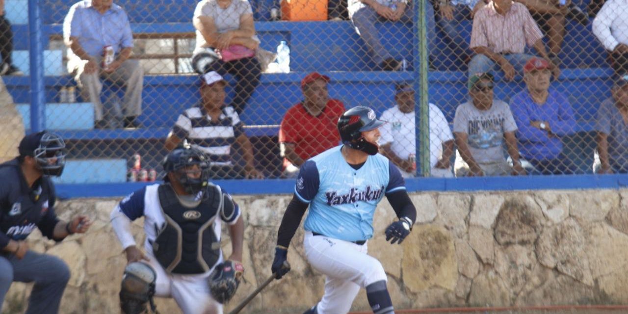 Universidad Modelo vs. Horchateros de Yaxkukul, semana 11, juego 1, 5×4, del 280224 en Cordemex, la Modelo logra su pase a play offs en su campaña de estreno