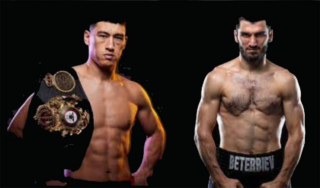 fotocomposición Arthur Beterbiev vs. Dmitry Bivol