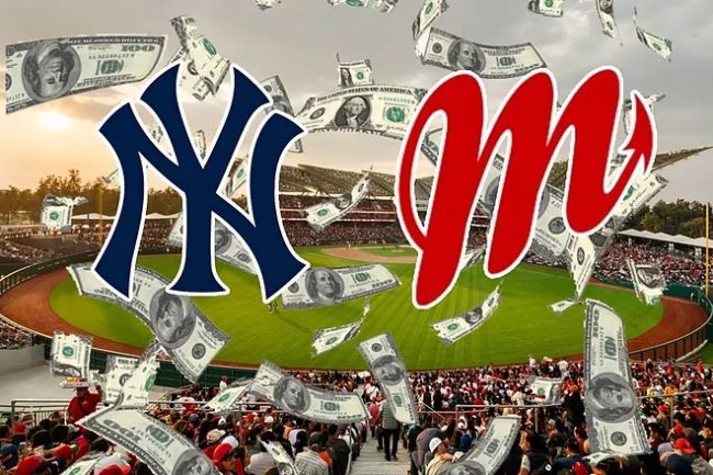 fotocomposición Yanquis vs. Diablos Rojos del México