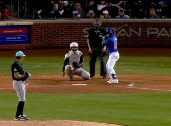Gerardo Gutiérrez, 1a salida con los Arizona Diamon Backs, del 190324 en Mesa, en pretemporada de 2024 ante mazatleco Juan Mora, quien le bateó su primer hit, único de su actuación