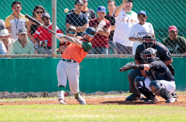 Leones de Yucatán vs. Tigres de Quintana Roo, pretemporada 2024, 5×3, del 300324 en Dzemul, Norberto Obeso