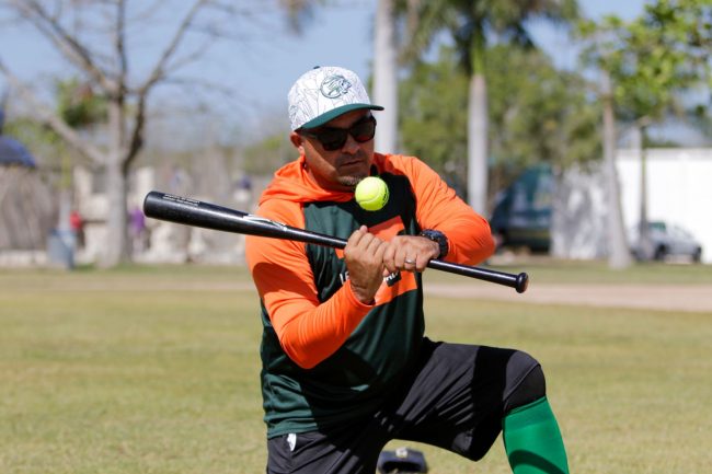 Oswaldo Morejón, día 3 pretemporada Leones de Yucatán, 1 del 030323 en Mérida Universidad Modelo