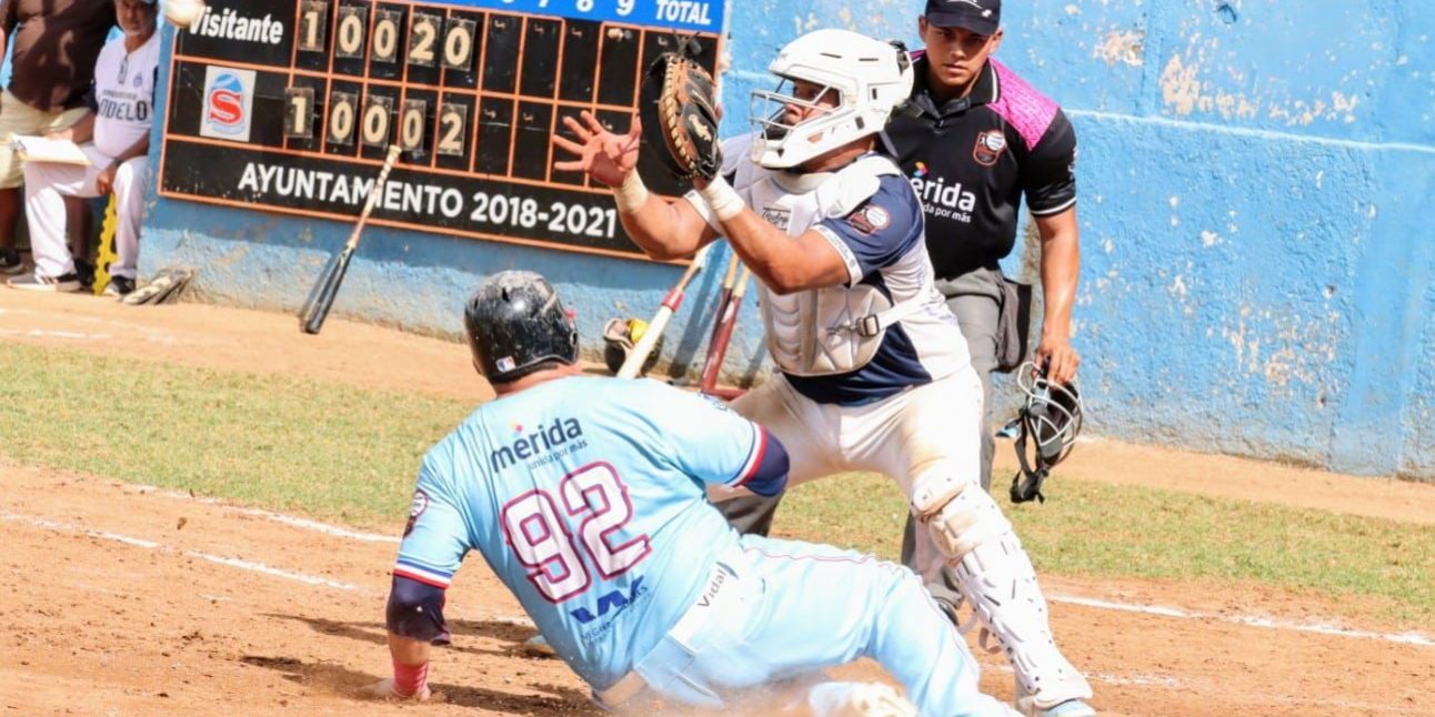Senadores de la Morelos vs. Universidad Modelo, 1er juego semifinales, 9×5, 2 del 020324 en la Morelos