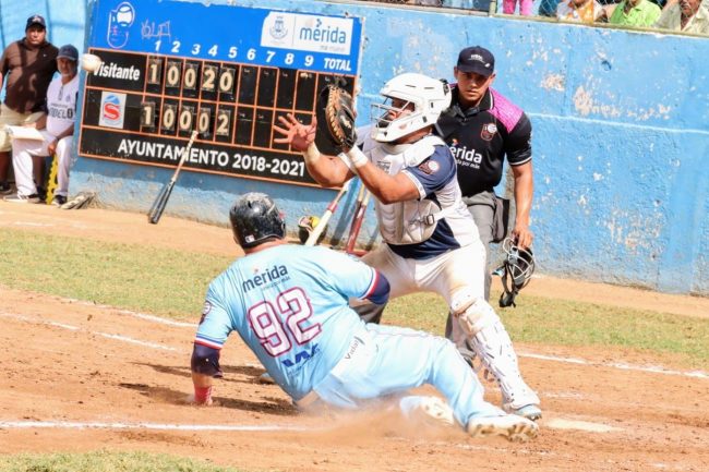 Senadores de la Morelos vs. Universidad Modelo, 1er juego semifinales, 9×5, 2 del 020324 en la Morelos