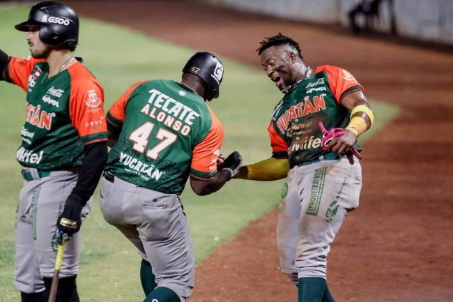 Leones de Yucatán vs. Piratas de Campeche, 7o juego para ambos, 1o de la serie, 12×0, 1 del 190424 en Campeche, Lázaro Alonso y Yadir Drake