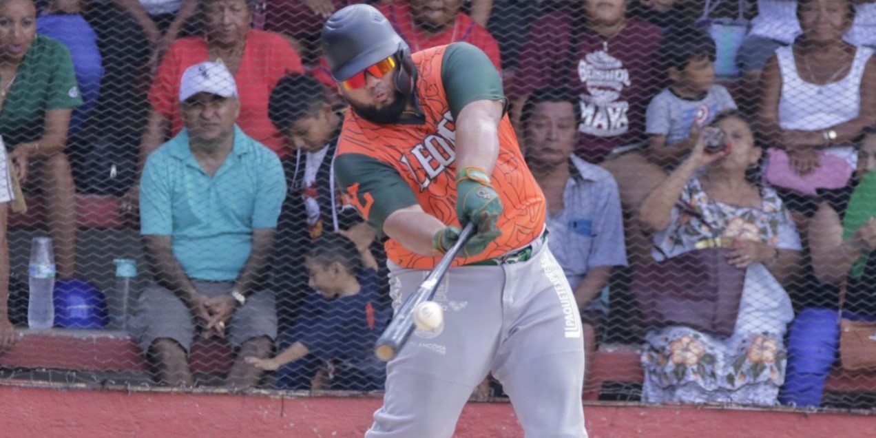Leones de Yucatán vs. Tigres de Quintana Roo, pretemporada 2024, 14×4, del 070424 en Felipe Carrillo Puerto Quintana Roo, Luis Felipe Pepón Juárez
