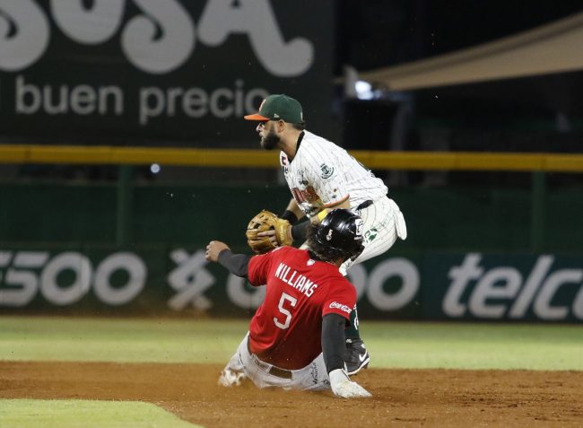 Toros de Tijuana vs. Leones de Yucatán, juego 37, 1o de la serie, 6×4, del 280524 en Kanasín, José Peraza con Nick Williams