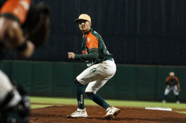 Leones de Yucatán vs. Bravos de León, juego 50 para ambos, 2o de la serie, serie para los Leones, 5×1, del 130624 en Kanasín, Saúl Vázquez, abridor y sin decisión, 10 ponches en cuatro innings