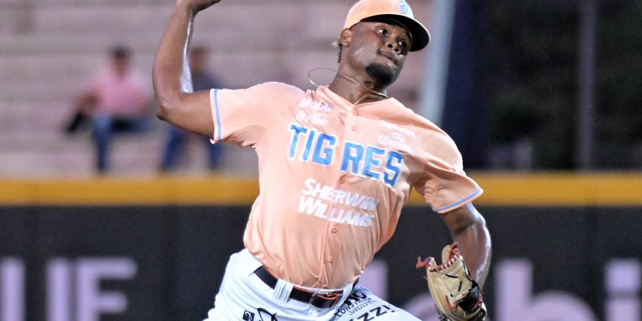 Tigres de Quintana Roo vs. Olmecas de Tabasco, juego 58 para los Tigres, 1o de la serie, 4×0, 1 del 240624 en Cancún, Deyni Olivero, abridor y ganador