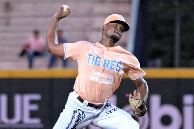Tigres de Quintana Roo vs. Olmecas de Tabasco, juego 58 para los Tigres, 1o de la serie, 4×0, 1 del 240624 en Cancún, Deyni Olivero, abridor y ganador