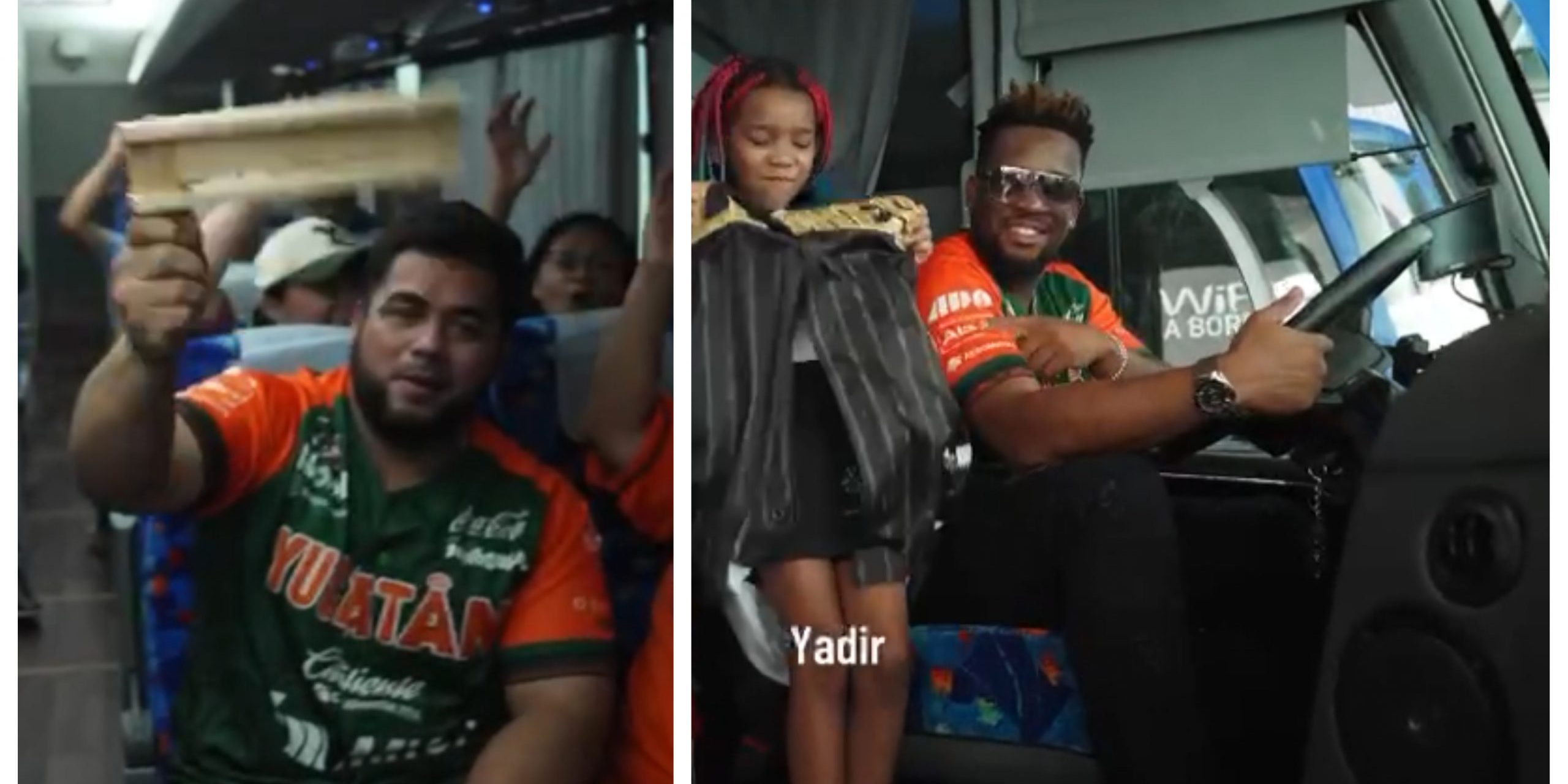 fotocomposición Luis Felipe Pepón Juárez y Yadir Drake como matraquero y chofer de ADO