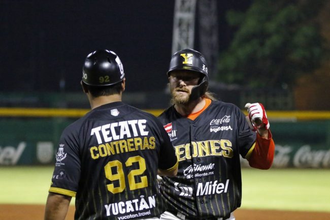 Leones de Yucatán vs. Piratas de Campeche, juego 67, 2o de la serie, serie para los Leones, 7×1, del 100724 en Kanasín, Taylor Motter, jonrón, produjo cuatro a lo largo del juego