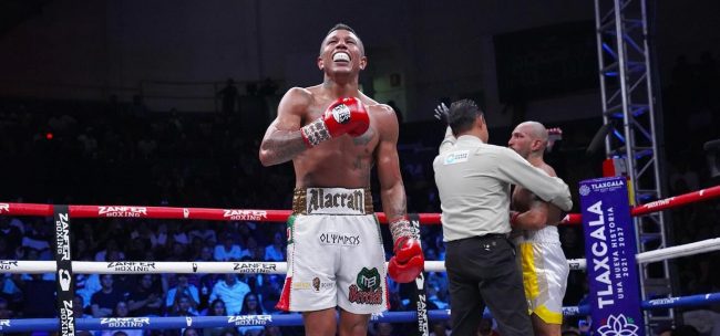 Miguel Berchelt vencedor de Jeremy Triana, del 270724 en Tlaxcala
