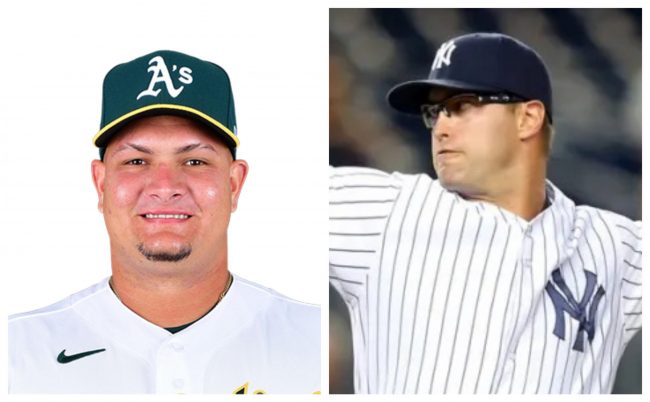 fotocomposición Chéster Pimentel y David Huff, contratados por los Leones de Yucatán el 040724