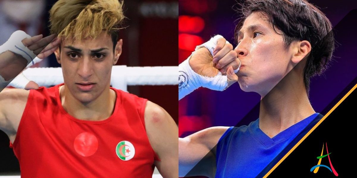 fotocomposición imane khelif lin yu ting