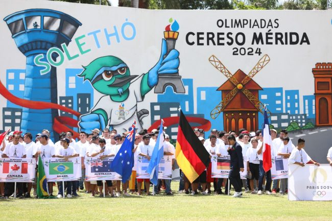 inicio de olimpiadas 2024 en el penal de Mérida, del 250724