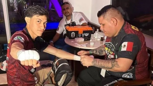 Celestino Célex Castro con Jay Panda Najar