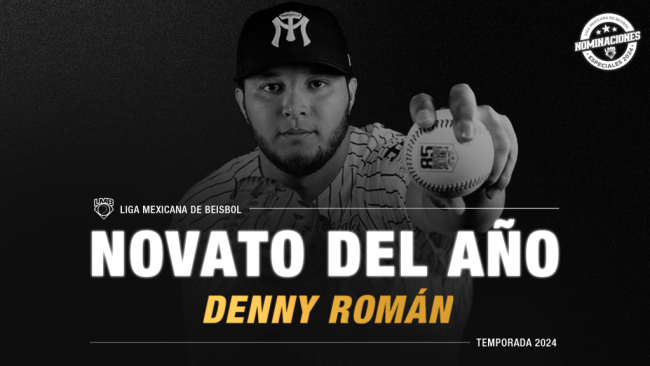 Denny Román, novato del año de la LMB en 2024, designado el 230924, primer sultán lanzador novato del año en la historia