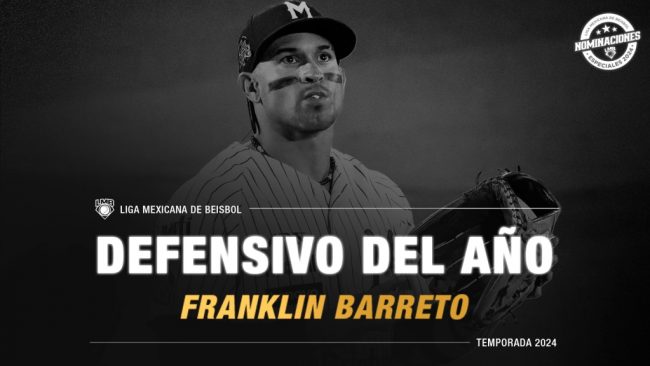 Franklin Barreto, de los Diablos, designado defensivo del año de la LMB, de 2024, del 250924