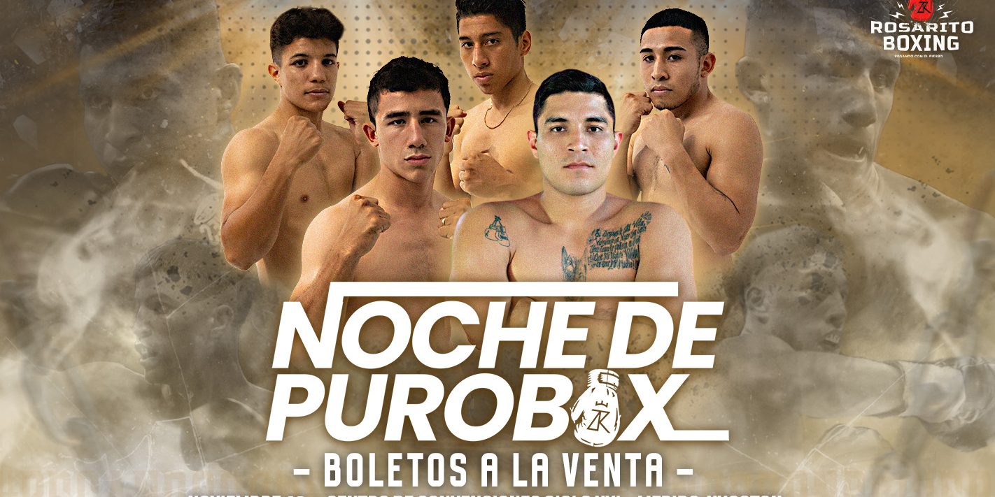 cartel rosarito boxing, para el 161124 debut en Centro de Convenciones Yucatán Slglo XXI