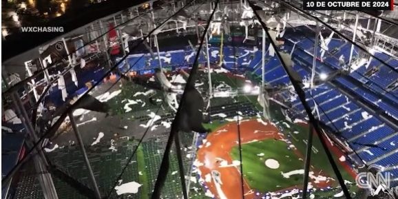 Tropicana Field, destruido tras paso de ciclón Milton del 101024