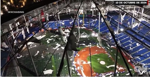 Tropicana Field, destruido tras paso de ciclón Milton del 101024