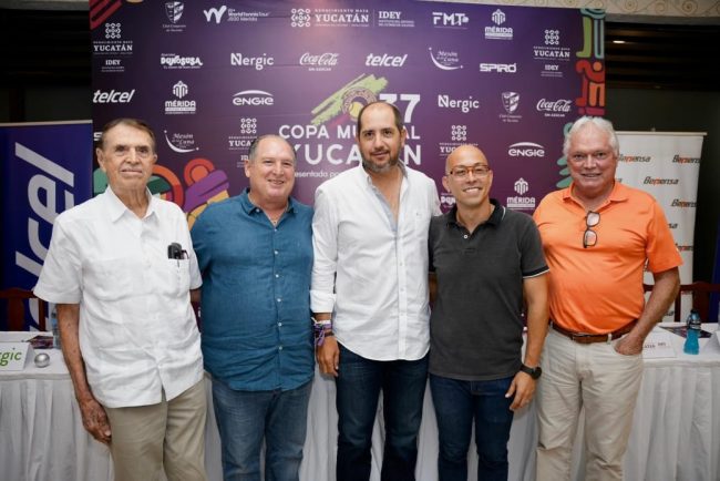 Arturo Millet Reyes, Mauricio Millet Reyes, Jorge Haro Giffenig y Jorge Robleda Moguel, presentación copa Mundial Yucatán 2024, 1 del 061124 en Club Campestre