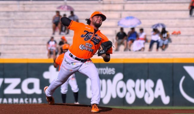 Tigres de Quintana Roo vs. Diablos Rojos del México, juego 78, 3ero de la serie, barrida de los Tigres, 7×5, 6 del 230722 en Cancún, Darel Torres, abridor y sin decisión
