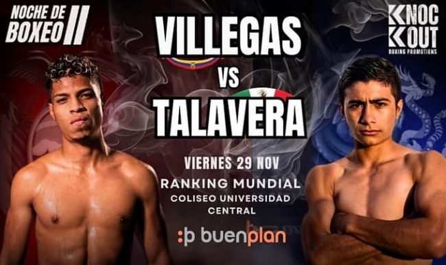 cartel áxel talavera vs. Pedro Villegas, del 291124 en Quito