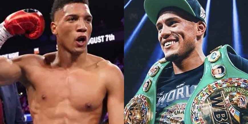 fotocomposición David Benavídez vs. David Morrell