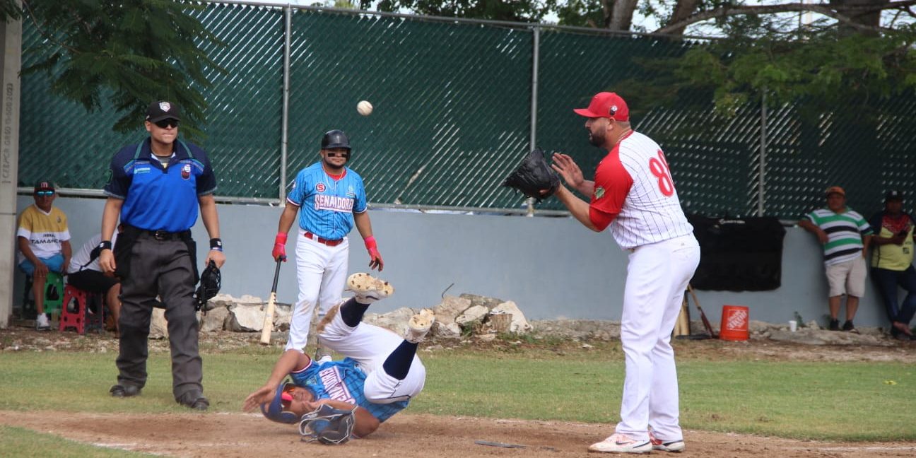 Senadores de la Morelos vs. Diablos de la Bojórquez, 9a semana, 2o de la serie en doble jornada, 3×0, 1 del 221224 en Tamanché, Senadores califican a los play offs