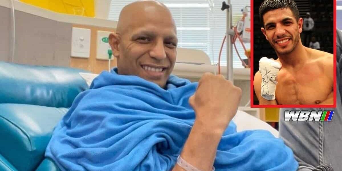 fotocomposición Billy Dib, con cáncer y sano