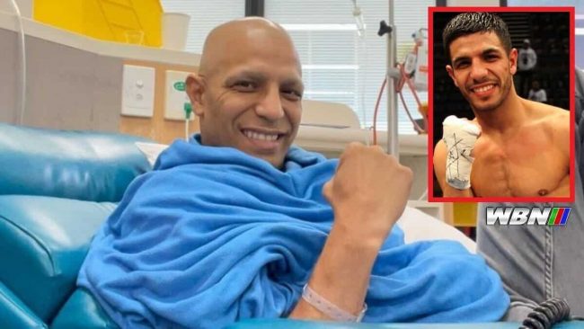 fotocomposición Billy Dib, con cáncer y sano