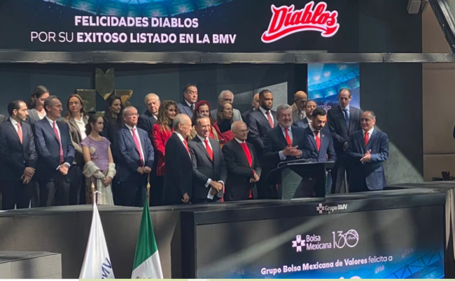 Diablos Rojos del México inician cotización en la Bolsa Mexicana de Valores del 090125 con Alfredo Harp Helú