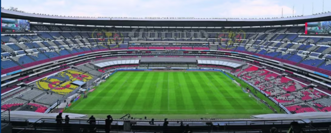 estadio azteca, buena toma desde las gradas