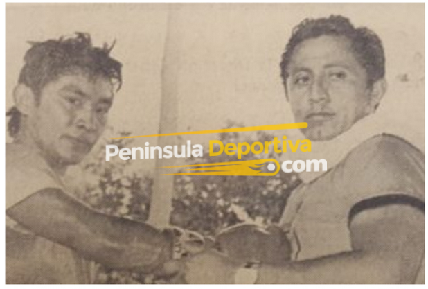 Gustavo Guty Espadas sr. con Edilberto Beto Rivero, con marca de agua