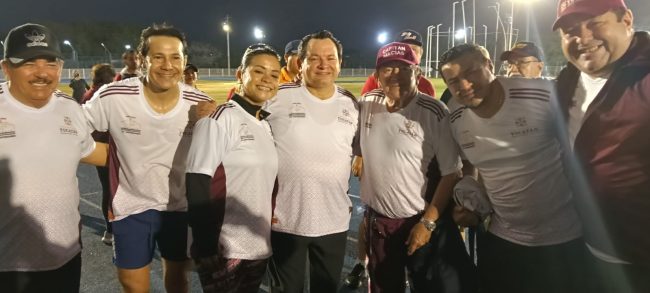 Joaquín Díaz Mena aniversario 86 del estadio Salvador Alvarado del 010225 con Leonel Macías Sánchez