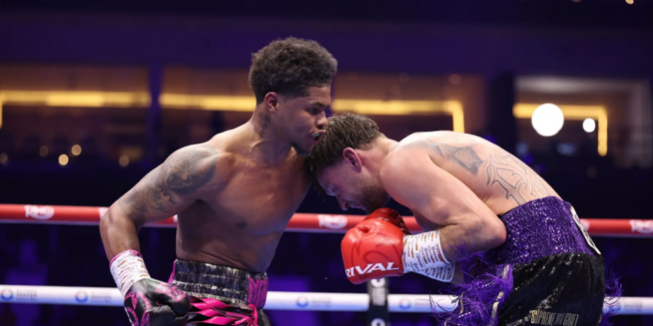 Shakur Stevenson vs. Josh Padley gkot 9 retuvo por 2a vez cetro mundial ligero del CMB, del 220225 en Riad