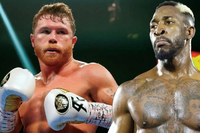 fotocomposición Saúl Canelo Álvarez con William Scull