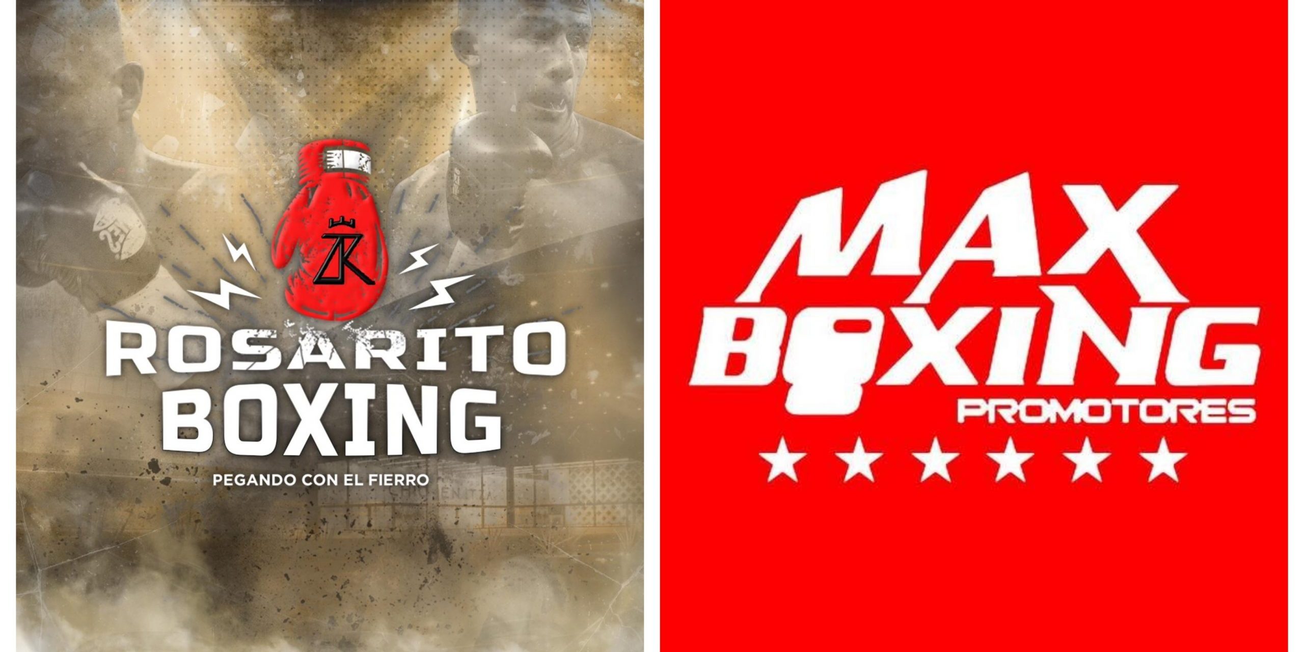 fotocomposición logos rosarito boxing y max boxing
