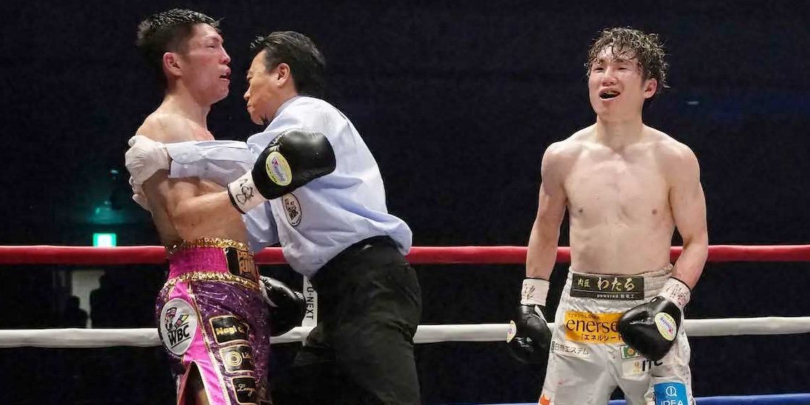 Kenshiro Teraji vs. Seigo Yuri Akui gkot 12, retuvo campeonato mundial mosca del CMB y unificó el de la AMB, 3a pelea unifictoria entre japoneses, del 130325 en Tokio