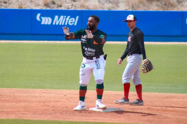 Leones de Yucatán vs. Calientes de Durango empatan 1×1, del 220325 1er juego de pretemporada 2025 en Mazatlán