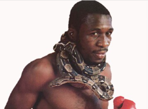 Livingstone Bramble con serpiente a su alrededor