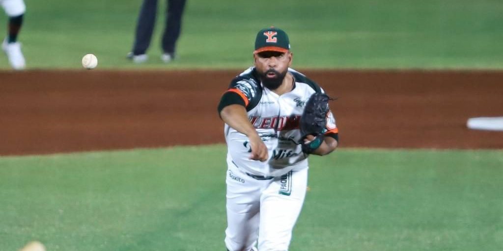 Leones de Yucatán vs. Bravos de León, 7o juego, 1o de la serie, 3×0, 5 del 250425 en Mérida reinauguración del parque Kukulcán, César Valdez, abridor y ganador un hit en 6 actos