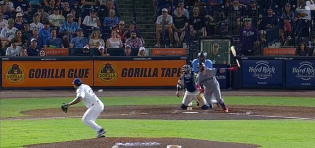 Manuel Bolón Rodríguez vs. Christian Vázquez lo dominó del 1-3, 8a entrada, Rays vencen 7×2 a Minnesota, 8o hold, 1 del 260525 en Tampa.JPG